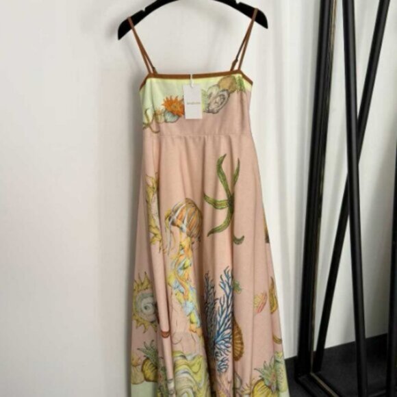 Zimmerman Marine-Inspired Shell Print Elegant Strapless Dress - Picture 5 of 9